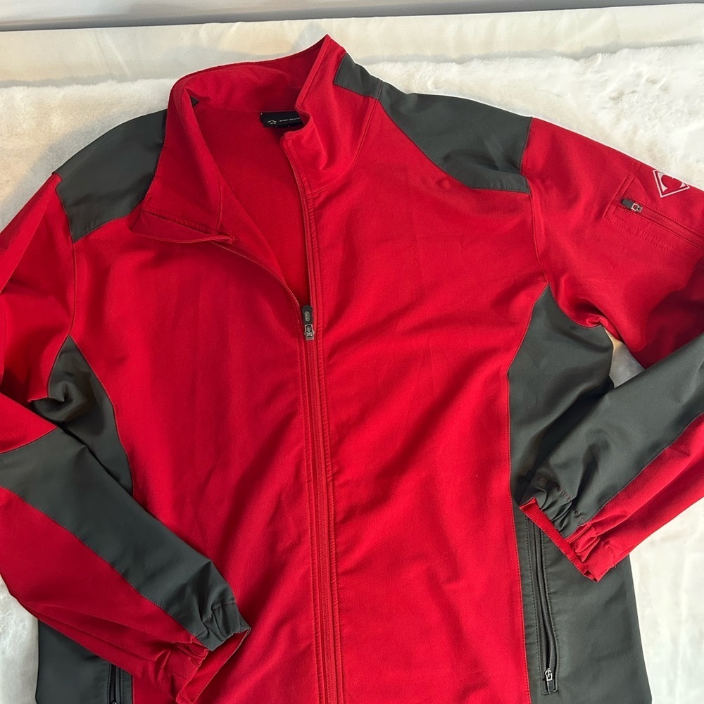 Dri Duck DDX Motion Soft Shell Jacket Mens Large Red Black Full Zip Work Outdoor - Picture 3 of 11